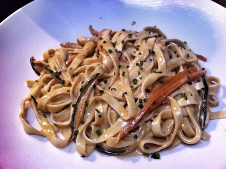 Tagliatelle con langostinos