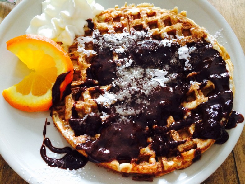 Gofres con chocolate