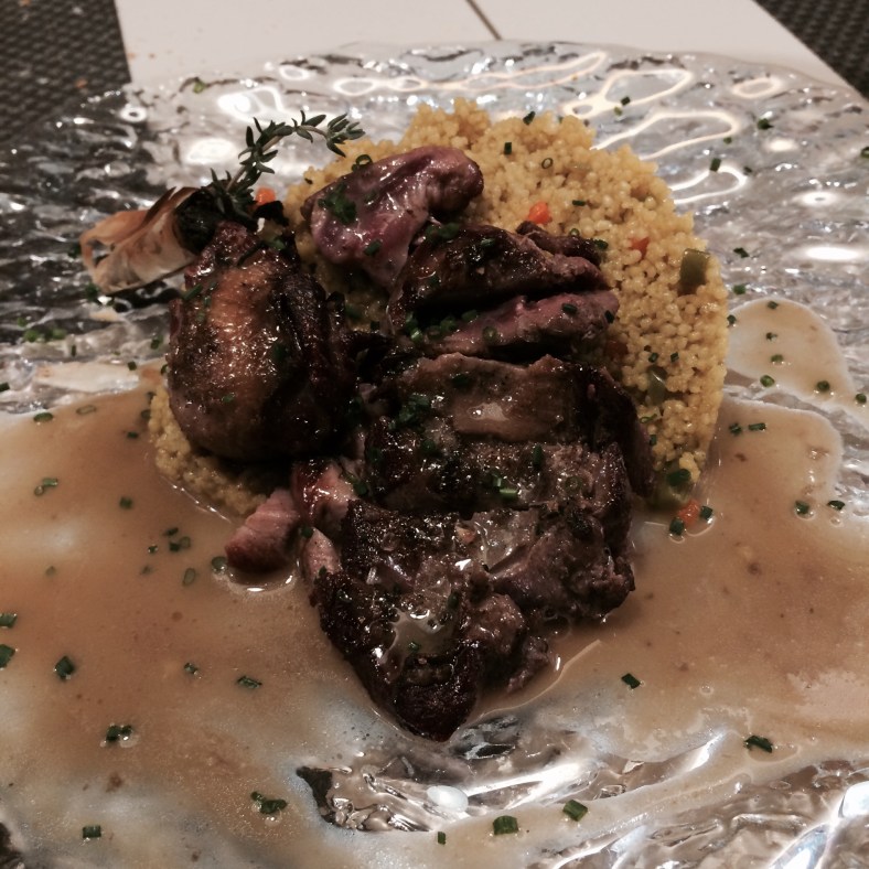 Perdiz con cous cous