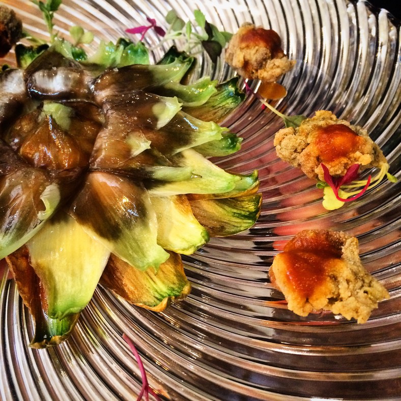 Ortiguillas del Puerto de Santa María con alcachofas