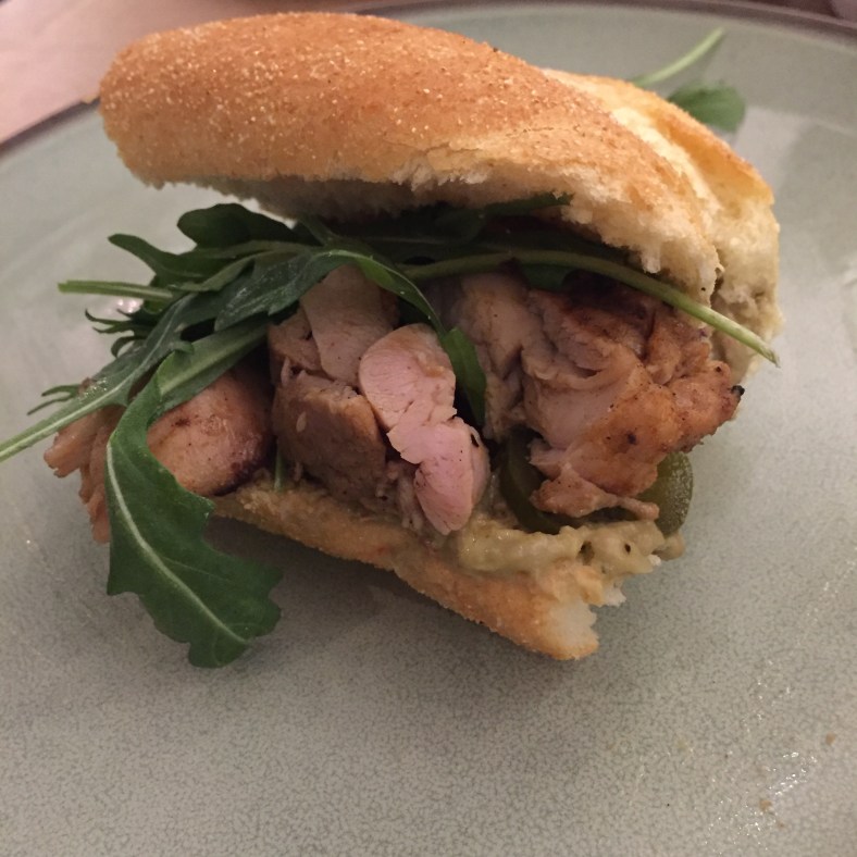 Guacachicken sandwich