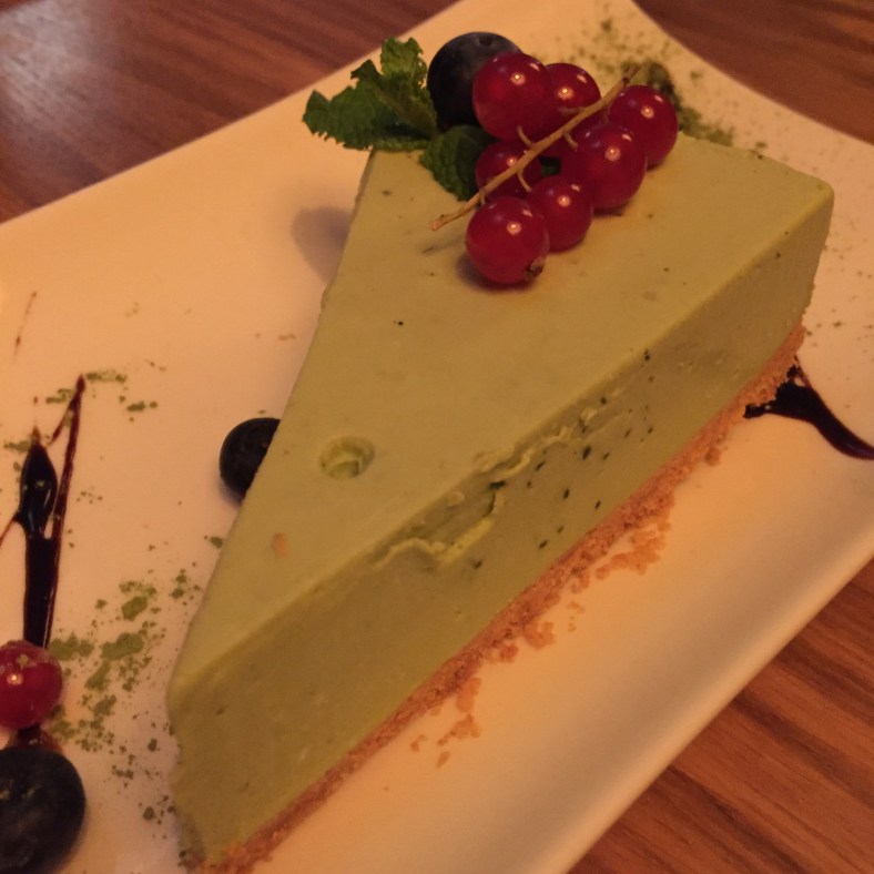 Tarta de queso al té verde