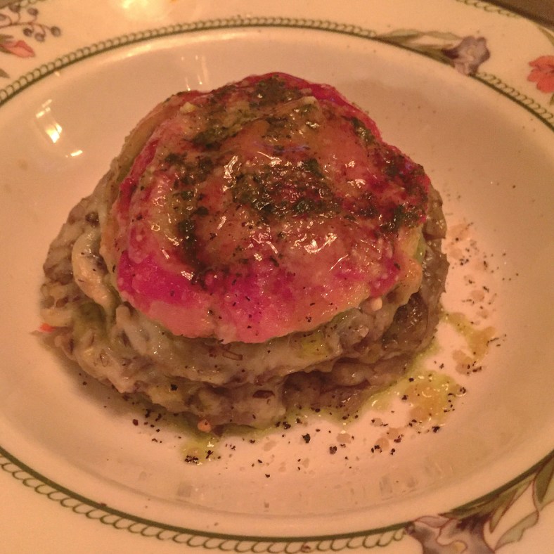 Lasagna de alcachofas y puerros